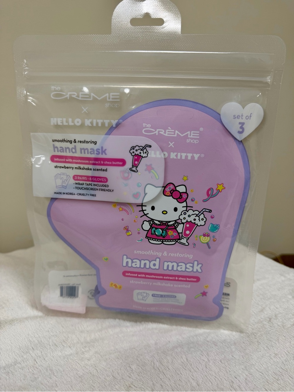 The Crème Shop X Hello Kitty Set of 3 Hand Masks